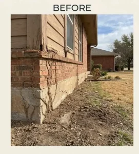 Termite before treatment in Irving tx